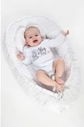 Hnízdečko pro miminko s Minky a výbavou - SRDÍČKO mráčky šedé - NewBaby - obrázek 4