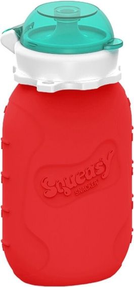 Squeasy Gear Silikonová kapsička na dětskou stravu 180 ml - červená - obrázek 1