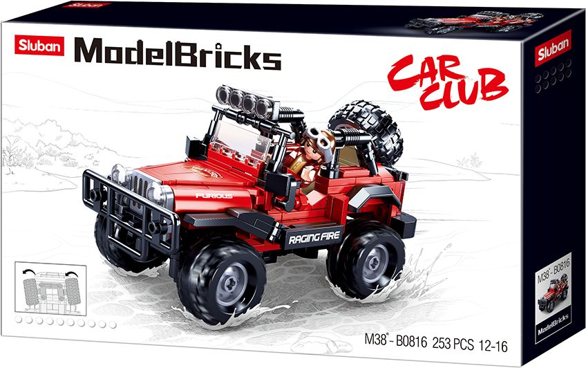 Sluban Model Bricks M38-B0816 Off Road Červený 4x4 - obrázek 1