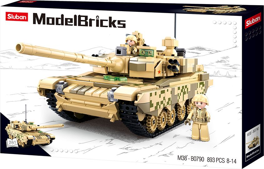 Sluban Model Bricks M38-B0790 Hlavní Bitevní tank - obrázek 1