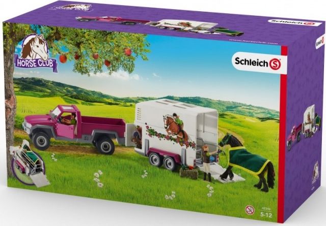 SCHLEICH 42346 Pick-up s přívěsem a koněm - obrázek 2
