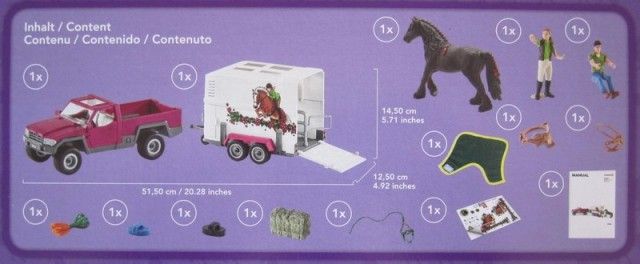 SCHLEICH 42346 Pick-up s přívěsem a koněm - obrázek 5