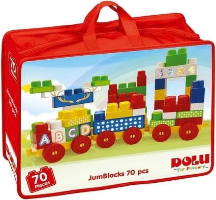 DOLU Velké kostky v plastovém pytli 70ks - obrázek 2