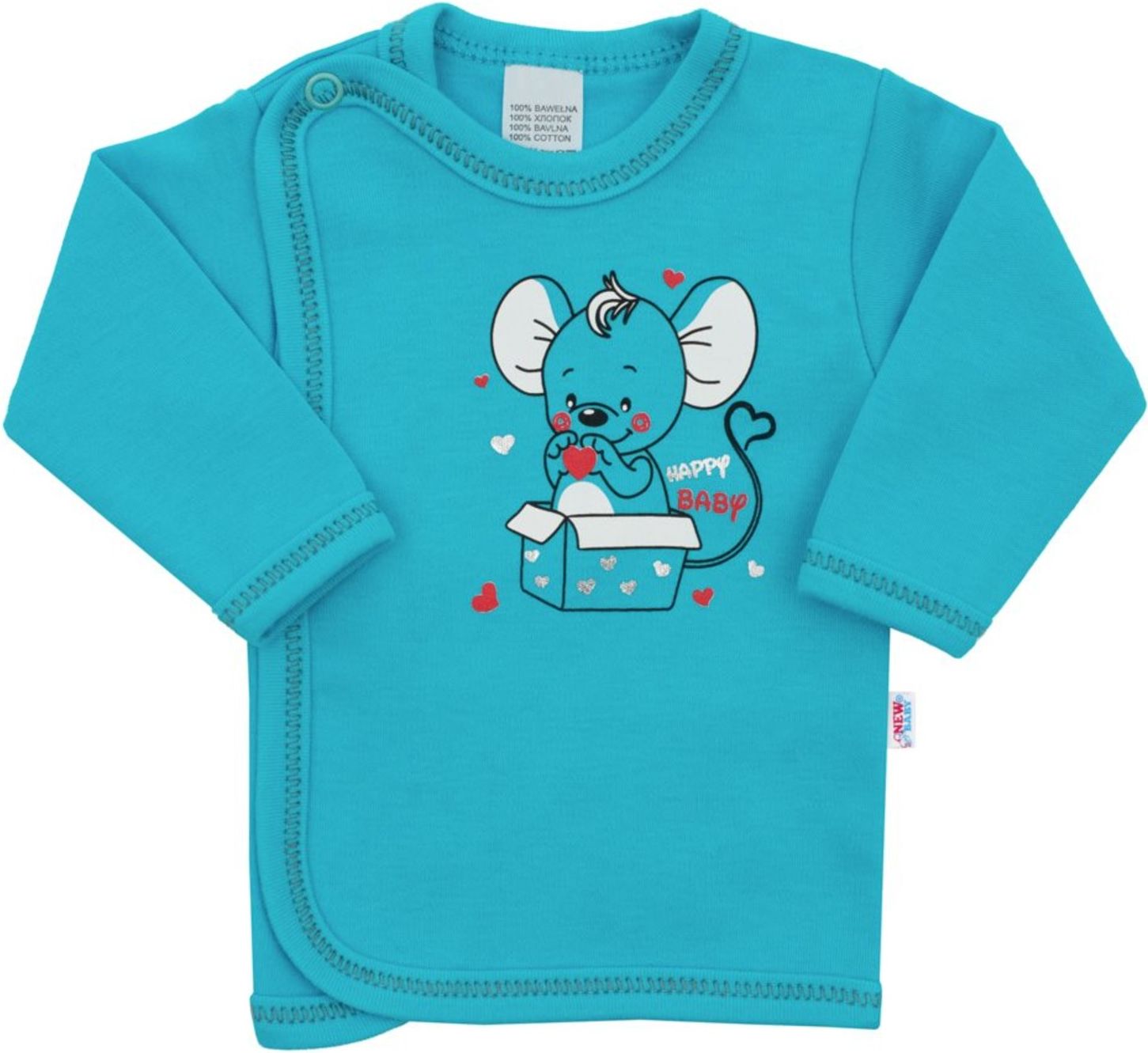Kojenecká košilka New Baby Mouse tyrkysová - Kojenecká košilka New Baby Mouse tyrkysová - obrázek 1