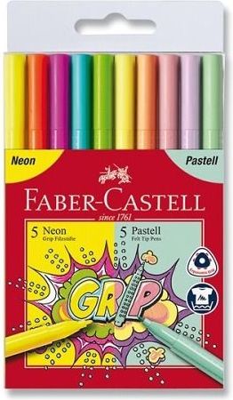Dětské fixy Faber-Castell Grip 10 barev - obrázek 1