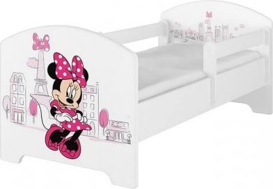 BabyBoo Dětská postel 140 x 70cm Disney - Minnie Paris, bílá - včetně šuplíku. - obrázek 1