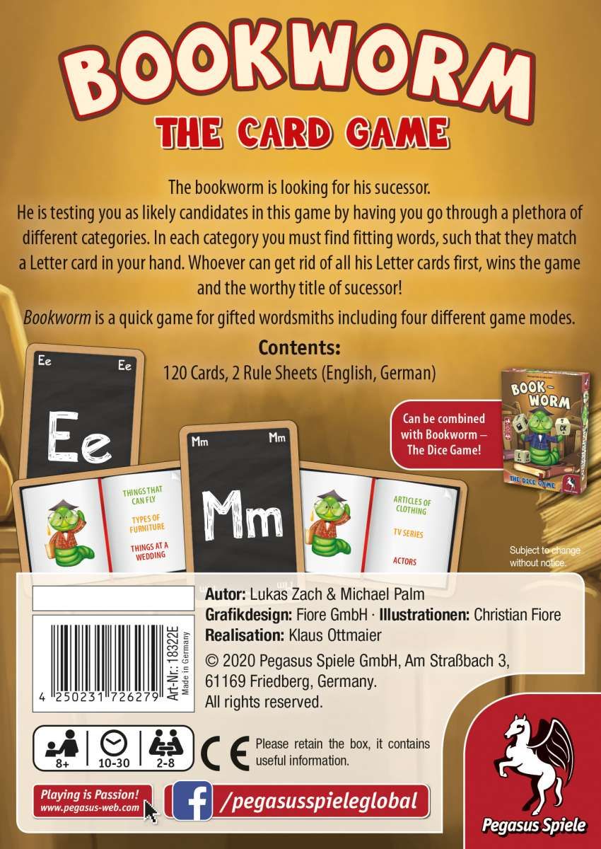 Pegasus Spiele Bookworm - The Card Game - obrázek 2