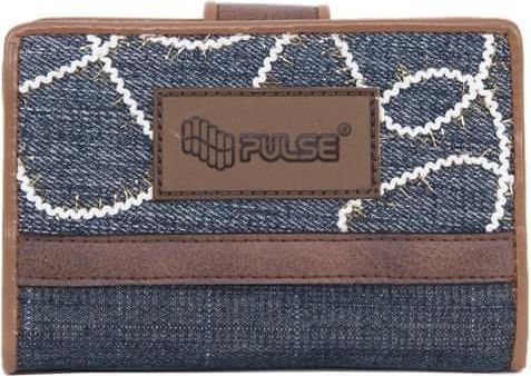 Pulse Peněženka "Jeans Glossy", modrá-hnědá - obrázek 1