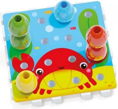Jumbo Peggy jumbo pegs & pegboard – mozaika s velkými kolíčky 16 ks - obrázek 2
