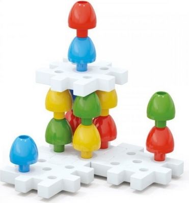 Jumbo Peggy jumbo pegs & pegboard – mozaika s velkými kolíčky 16 ks - obrázek 3