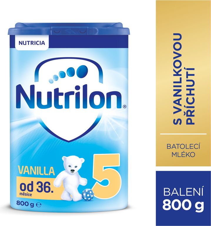 3x NUTRILON 5 ProNutra s příchutí vanilky (800g) - kojenecké mléko - obrázek 2