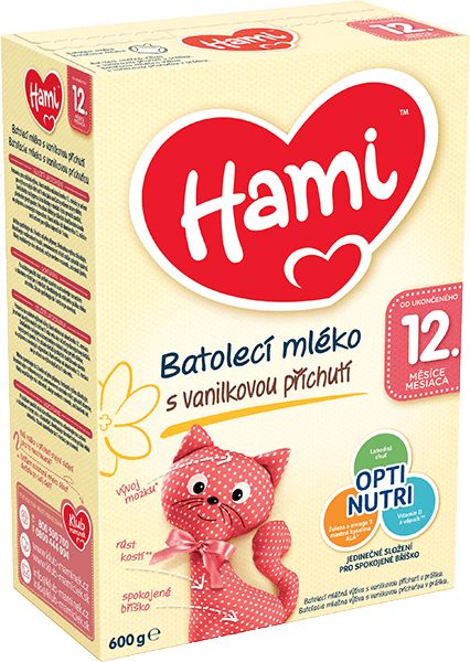 3x HAMI 12+ s příchutí vanilky (600 g) – kojenecké mléko - obrázek 2