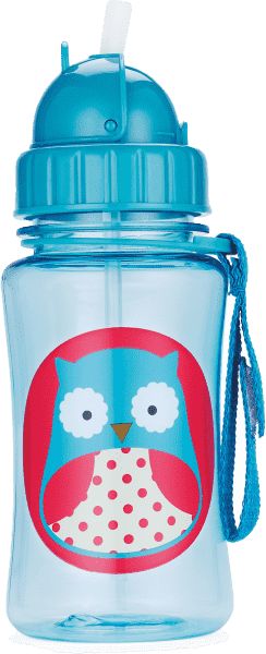 Lahvička s brčkem 350 ml 12m+ Skip Hop Zoo Sovička 2019 - obrázek 1