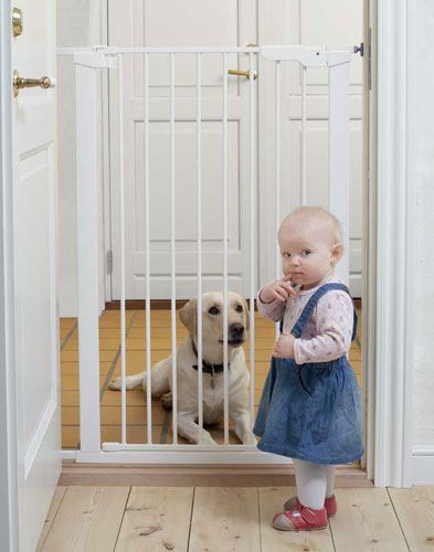 BABYDAN Vysoká zábrana Premier Pet Gate 73-86 cm, bílá - obrázek 1