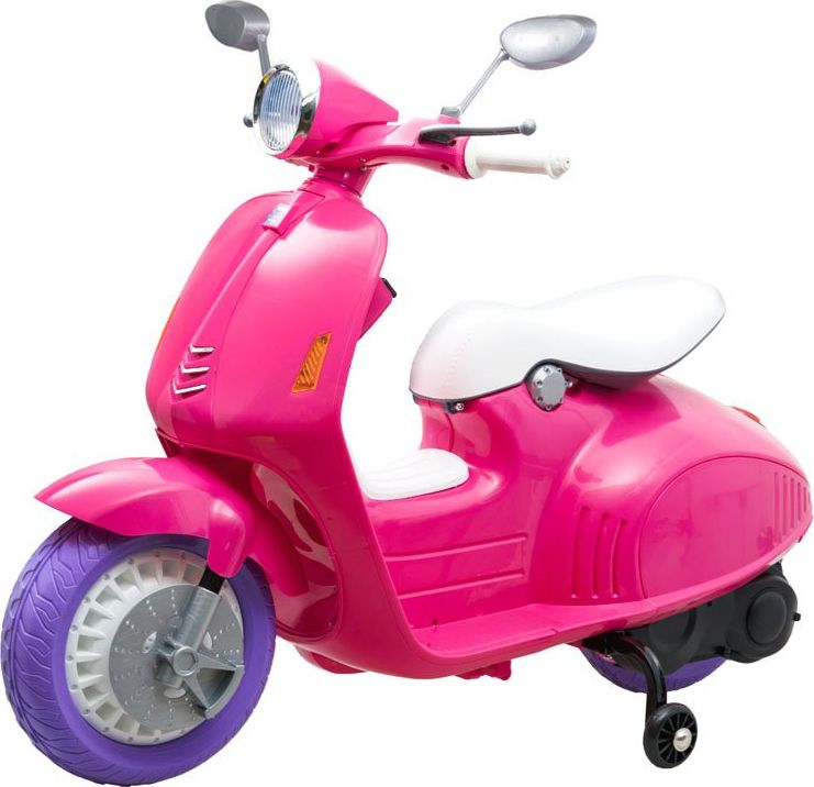 Dětský elektrický skútr Vespa Retro - růžový - obrázek 1