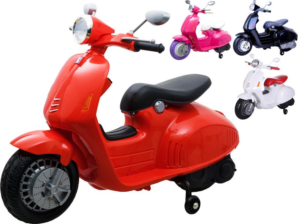 Dětský elektrický skútr Vespa Retro - růžový - obrázek 9