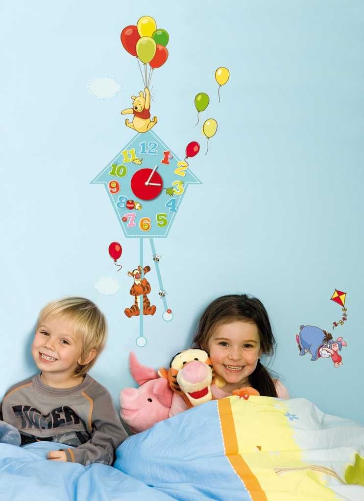 NÁSTĚNNÉ HODINY S NÁLEPKOU POOH - obrázek 2