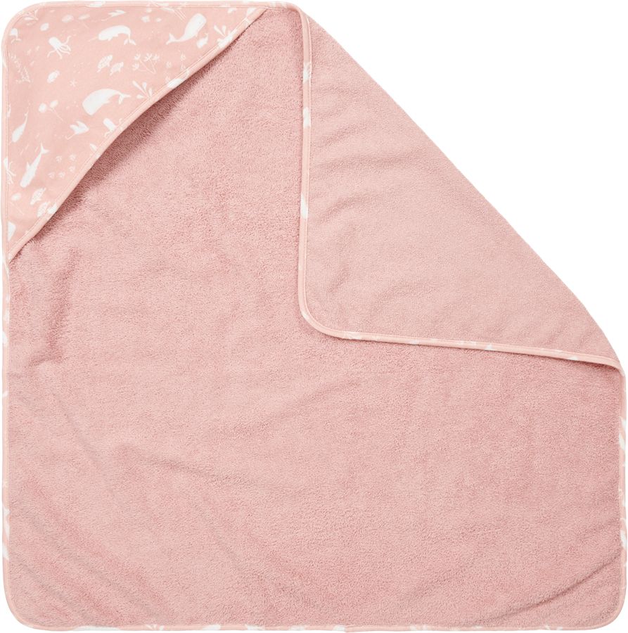 Osuška kapuca 75×75 cm Little Dutch Ocean Pink 2020 - obrázek 1