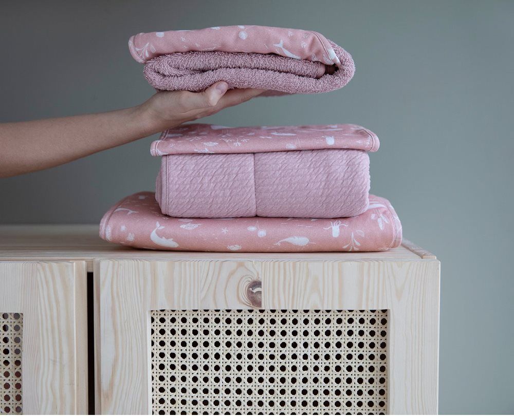 Osuška kapuca 75×75 cm Little Dutch Ocean Pink 2020 - obrázek 2