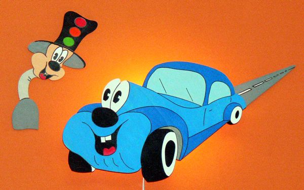 NÁSTĚNNÁ LAMPIČKA AUTO MODRÉ - obrázek 1