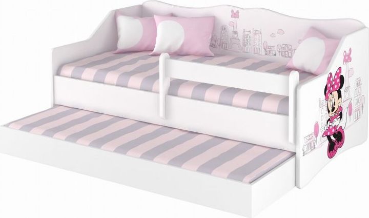 BabyBoo Dětská postel LULU 160 x 80 cm - bílá Minnie Paris - 160x80 - obrázek 1