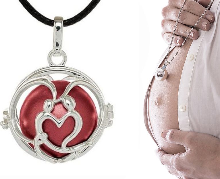 Náhrdelník těhotenská rolnička MummyBell Harmony - modrá - obrázek 5