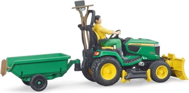 Bruder 62104 BWORLD Zahradní traktor John Deere X949 s figurkou a příslušenstvím - obrázek 5