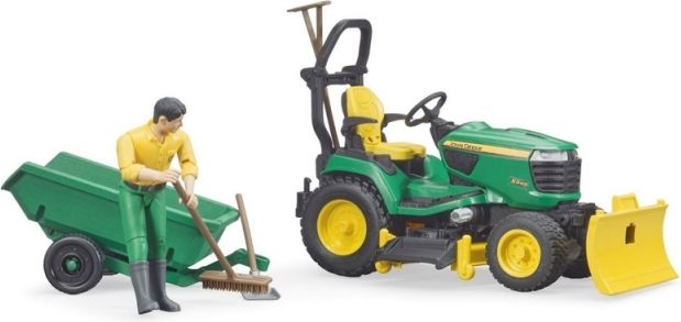 Bruder 62104 BWORLD Zahradní traktor John Deere X949 s figurkou a příslušenstvím - obrázek 7
