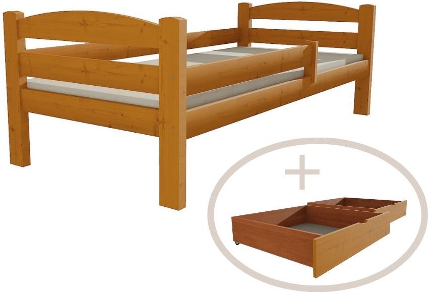 DĚTSKÁ POSTEL ONDRA MOŘENÍ OLŠE S ŠUPLÍKY 180 x 80 cm - obrázek 1