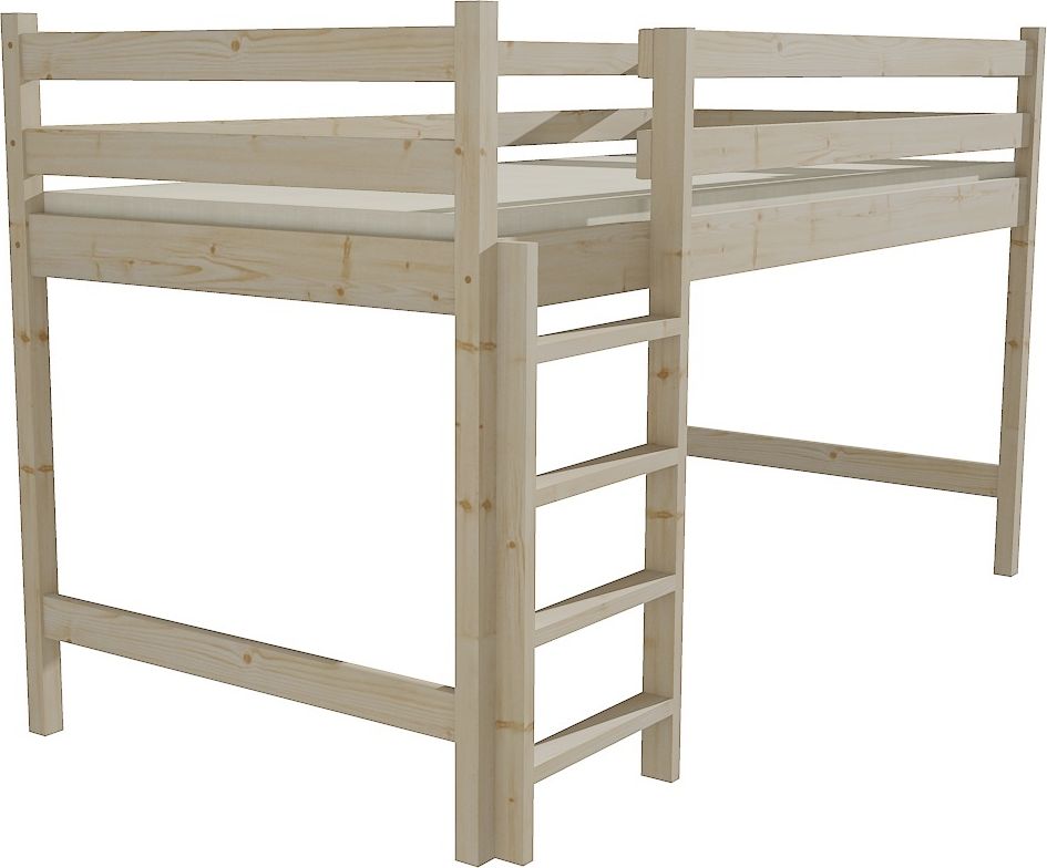 DĚTSKÁ VYVÝŠENÁ POSTEL ALEŠ SUROVÉ DŘEVO 200 x 80 cm - obrázek 1