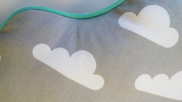 POLŠTÁŘ MRAK - CLOUDS ŠEDÝ, MENTOLOVÝ LEM - obrázek 2
