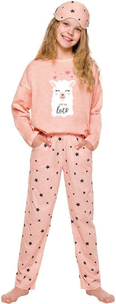 TARO Dívčí pyžamo Sofie růžové s lamou 116 - obrázek 1