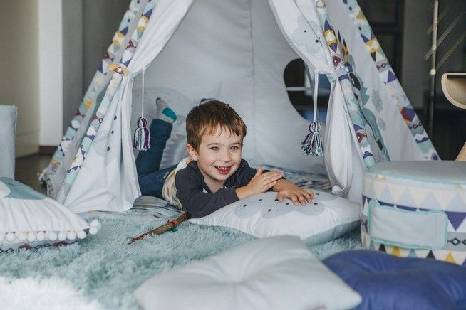 TEEPEE CUTE TRIBE BOYS ČTVERCOVÉ - obrázek 1