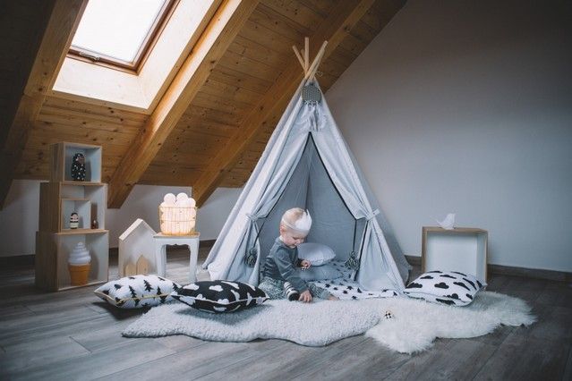 TEEPEE GREY&COLORS MINI - obrázek 1