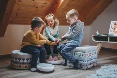 SEDACÍ PUFF CUTE TRIBE BOYS - obrázek 2