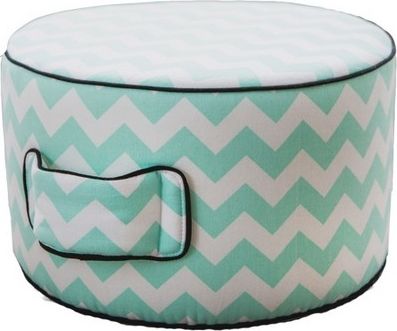 SEDACÍ PUFF CHEVRON MINT - obrázek 1