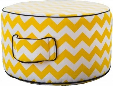 SEDACÍ PUFF CHEVRON YELLOW - obrázek 1
