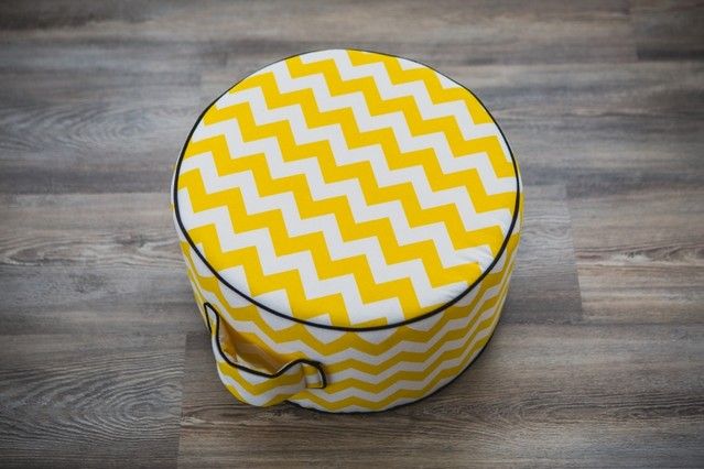 SEDACÍ PUFF CHEVRON YELLOW - obrázek 2