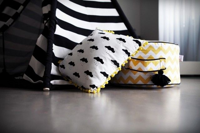 SEDACÍ PUFF CHEVRON YELLOW - obrázek 5