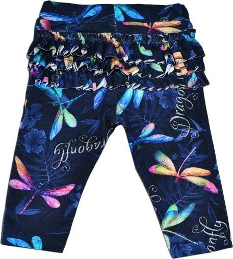 G-baby  Bavlněné legíny s volánkem, Dragon fly - granátové, vel. 92 - 92 (18-24m) - obrázek 3