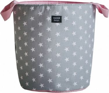 KOŠ NA HRAČKY STARS PINK - VELKÝ - obrázek 1