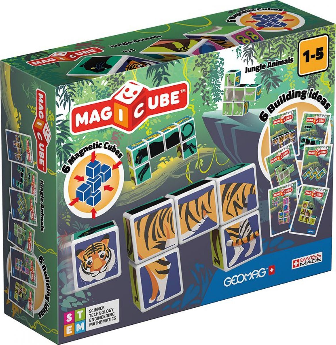 Geomag Magicube Jungle animals - obrázek 1