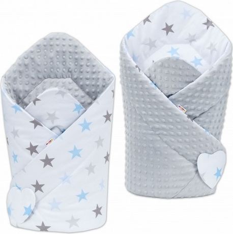 ZAVINOVAČKA MINKY MINI HVĚZDIČKY MODRÉ - ŠEDÁ - obrázek 1