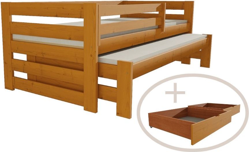 DĚTSKÁ POSTEL S PŘISTÝLKOU LUKÁŠ MOŘENÍ OLŠE S ŠUPLÍKY 200 x 90 cm - obrázek 1