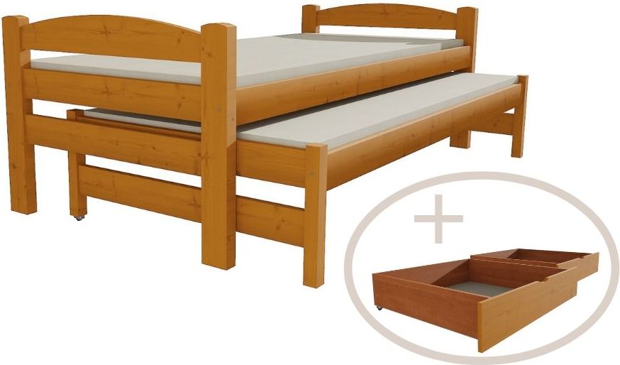 DĚTSKÁ POSTEL S PŘISTÝLKOU KÁJA MOŘENÍ OLŠE S ŠUPLÍKY 200 x 90 cm - obrázek 1