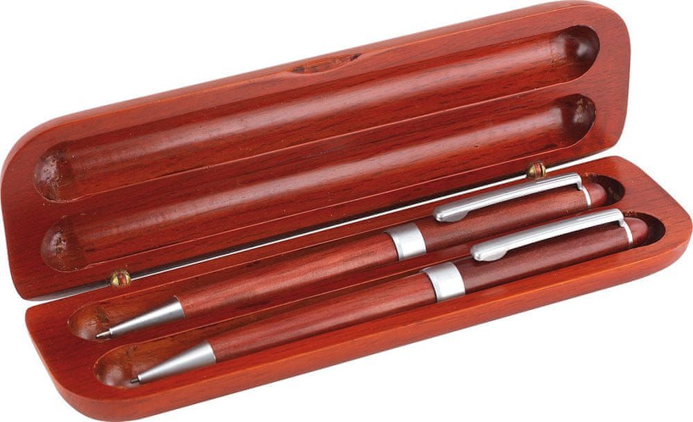 Dřevěné kuličkové pero a mikrotužka JATYN - kaštan - obrázek 1