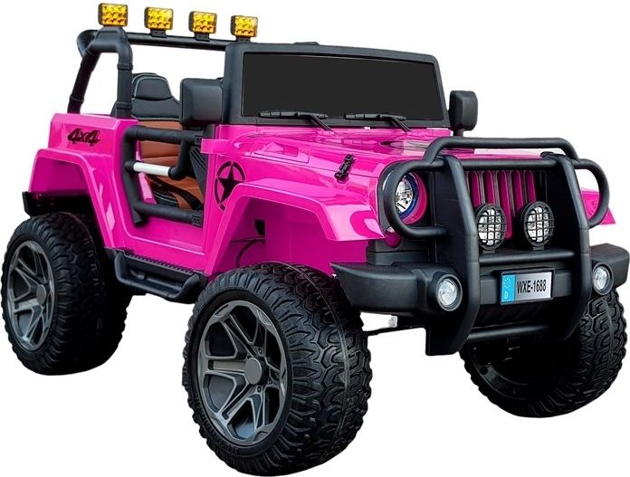 Mamido  Elektrické autíčko Jeep Monster WXE 4x4 růžové - obrázek 1