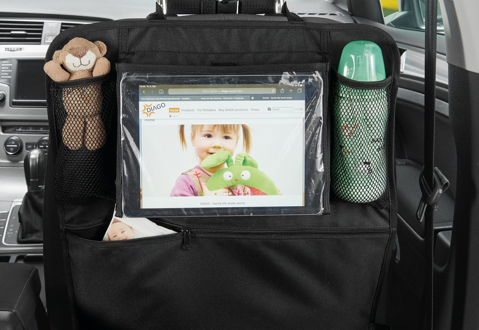 DIAGO Organizér do auta s držákem na tablet - obrázek 1