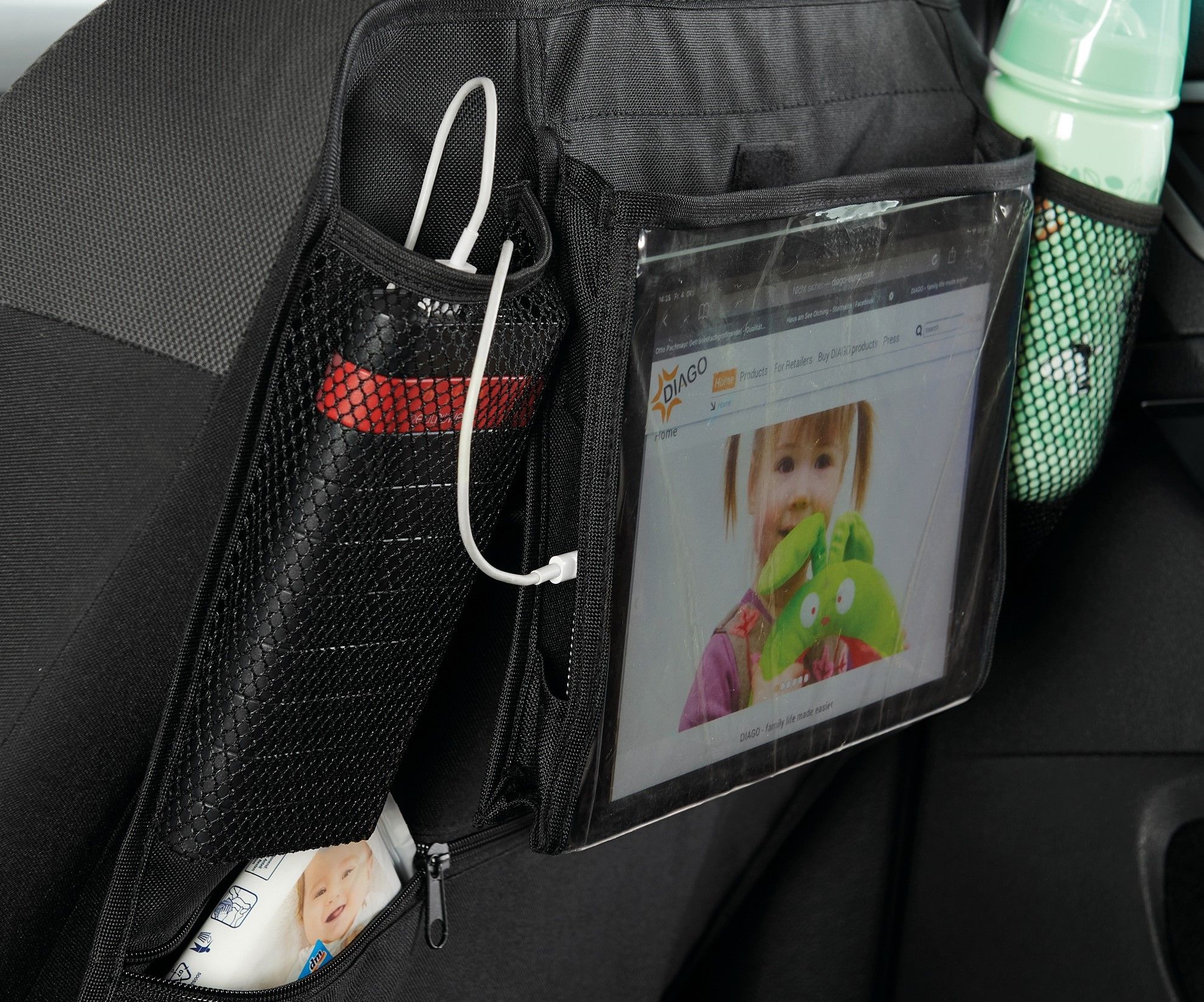 DIAGO Organizér do auta s držákem na tablet - obrázek 3