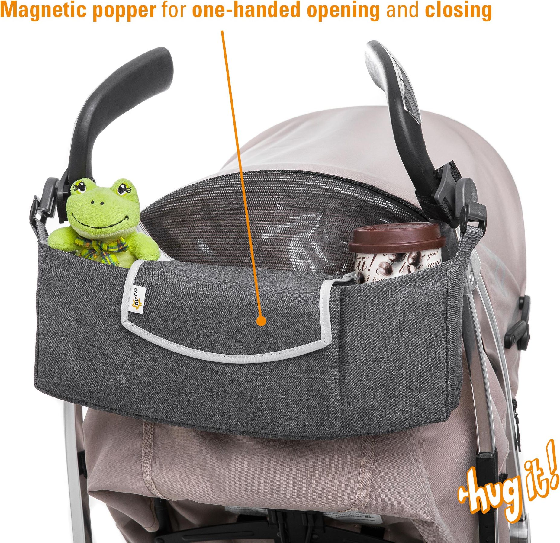 DIAGO Univerzální organizér  na kočárek  "HUG IT " - obrázek 3